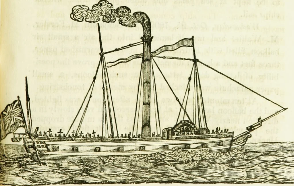 An illustration from Annals of some remarkable aërial and alpine voyages, including those of the author : to which are added, observations on the partial deafness to which aerial and mountain travellers are liable, and an essay on the flight and migration of birds, the whole being intended as supplementary to "Researches about atmospheric phenomena", 1832, leaf 114