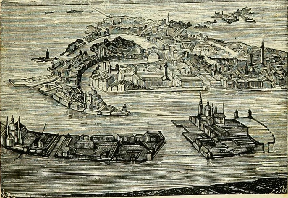 An illustration from Les aérostats, 1887, leaf 100
