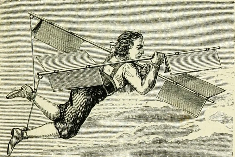 An illustration from Les aérostats, 1887, leaf 124