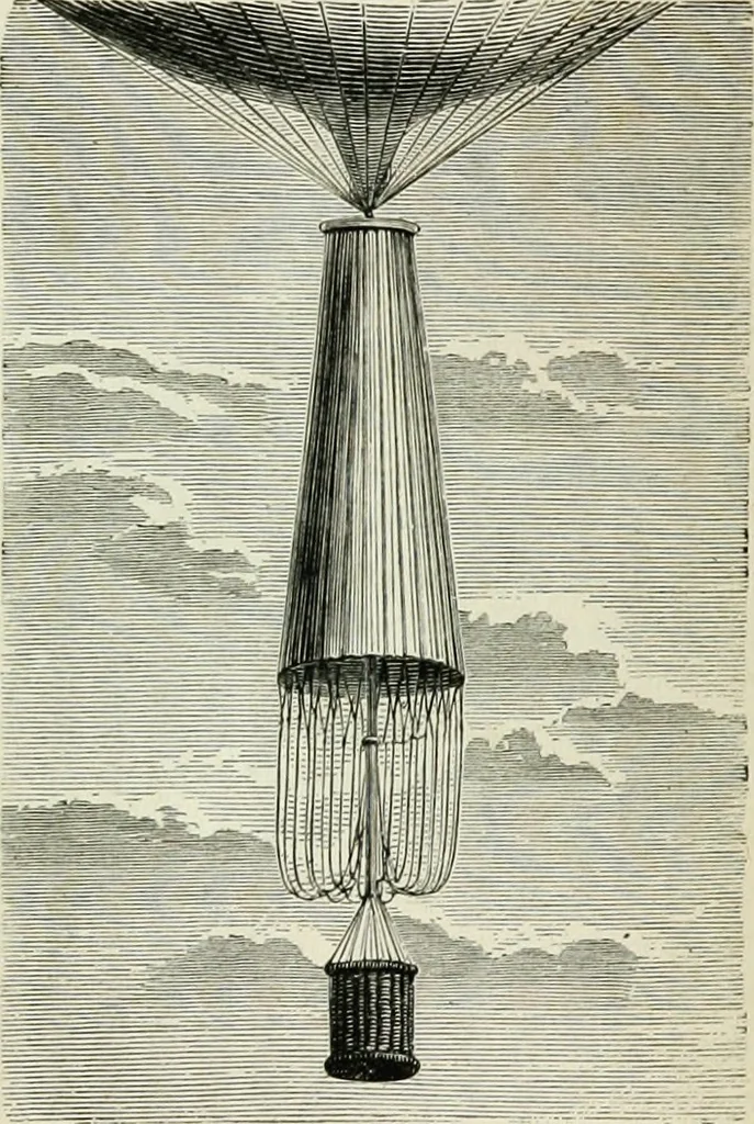 An illustration from Les aérostats, 1887, leaf 139