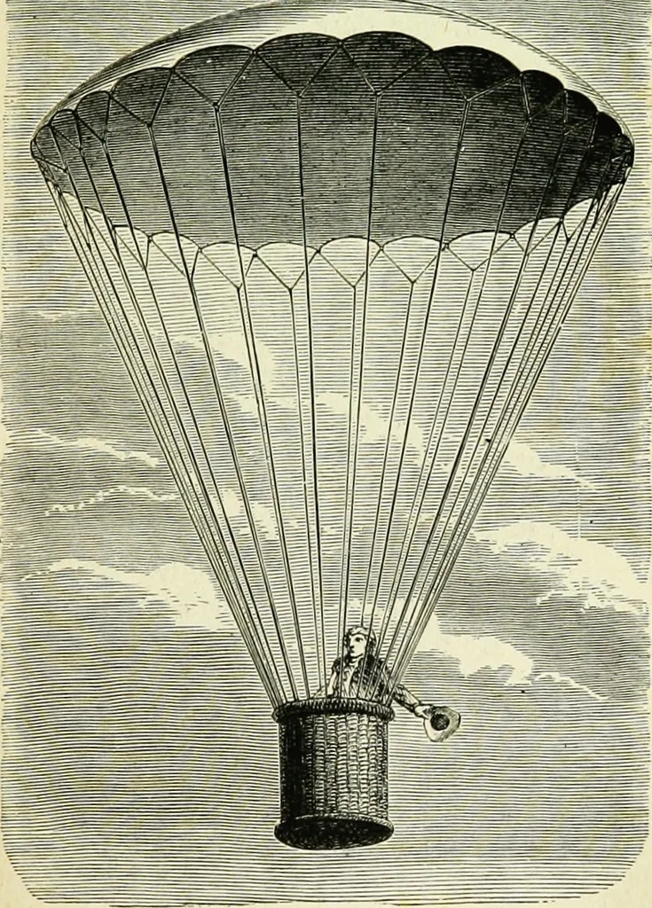 An illustration from Les aérostats, 1887, leaf 140