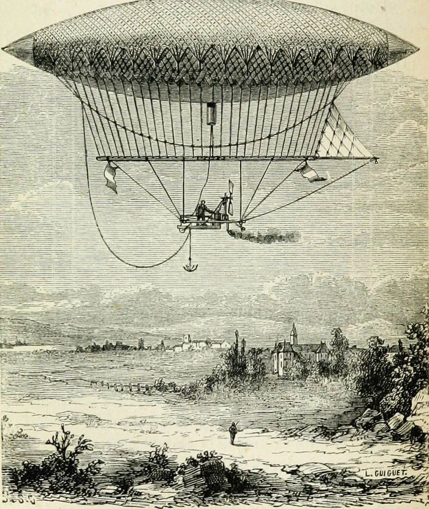 An illustration from Les aérostats, 1887, leaf 193