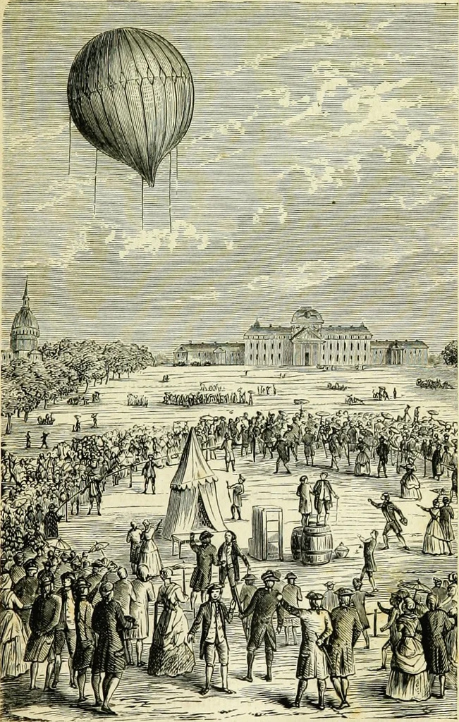 An illustration from Les aérostats, 1887, leaf 20