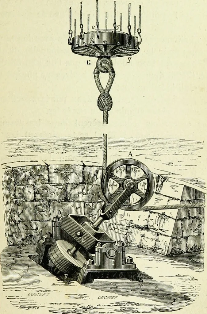 An illustration from Les aérostats, 1887, leaf 206