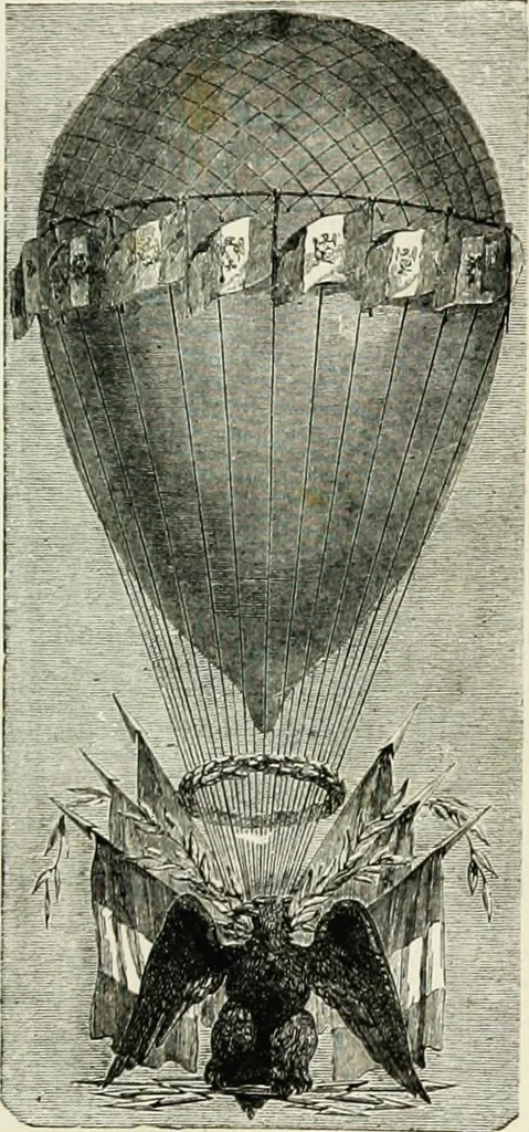 An illustration from Les aérostats, 1887, leaf 221