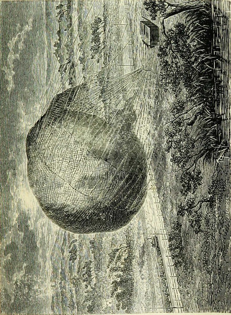 An illustration from Les aérostats, 1887, leaf 252