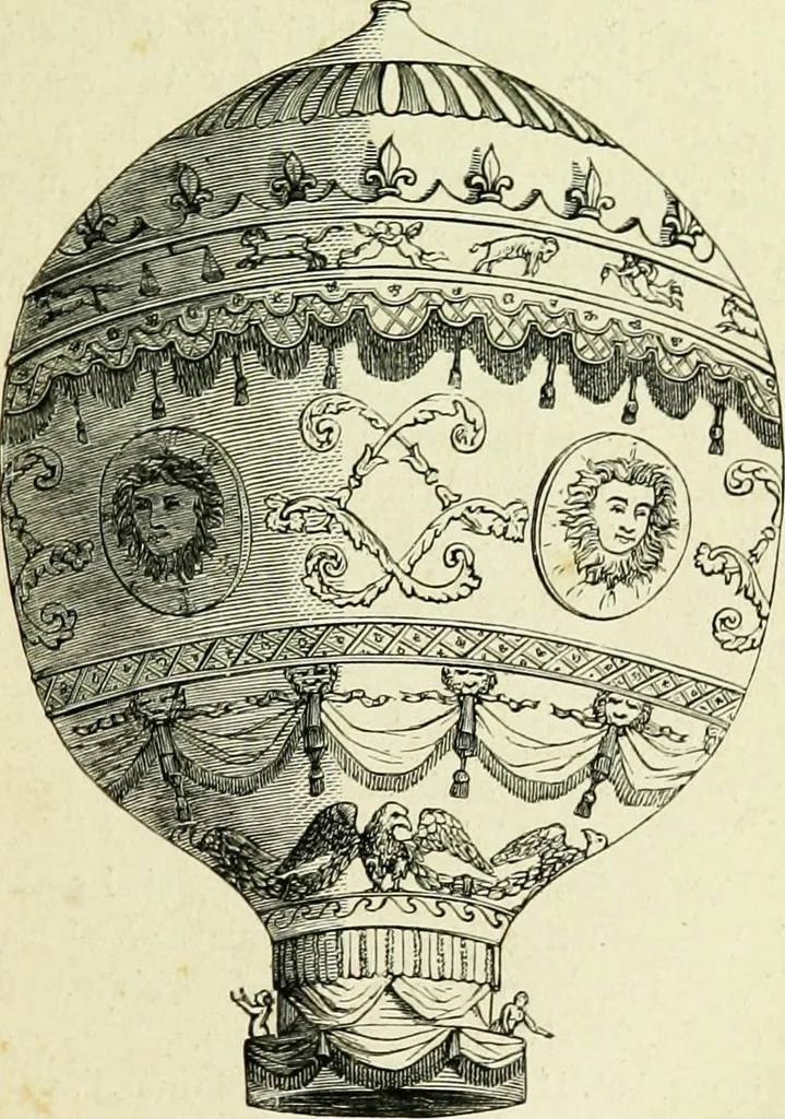 An illustration from Les aérostats, 1887, leaf 28