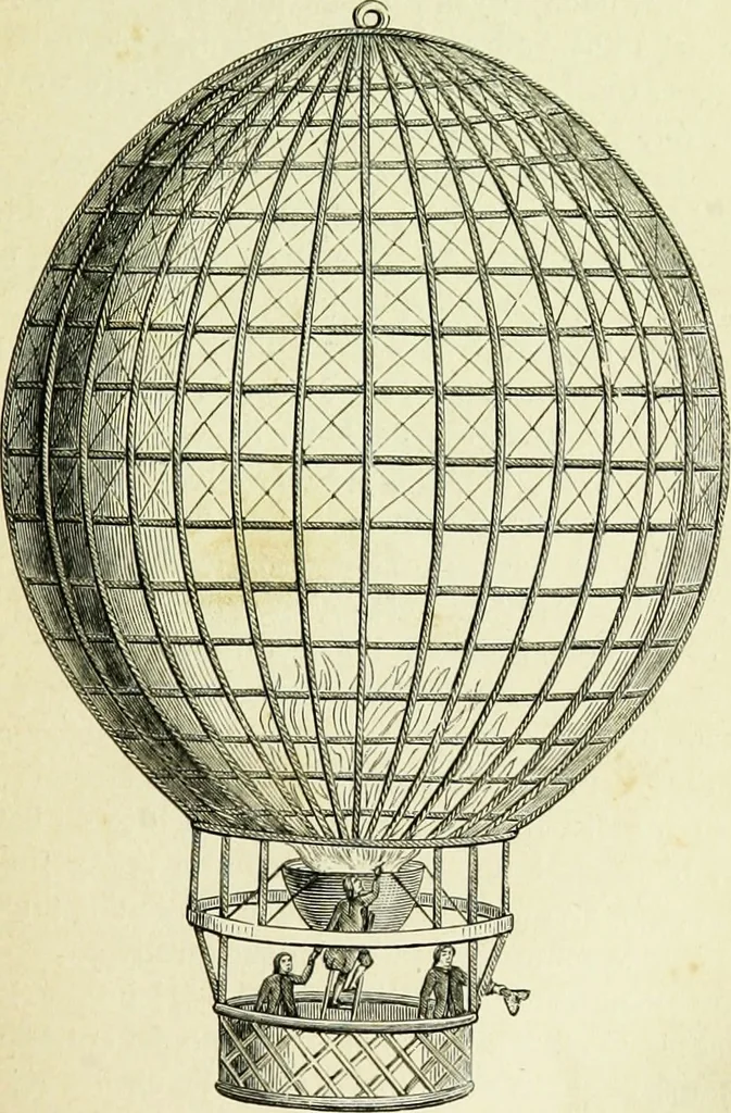An illustration from Les aérostats, 1887, leaf 40