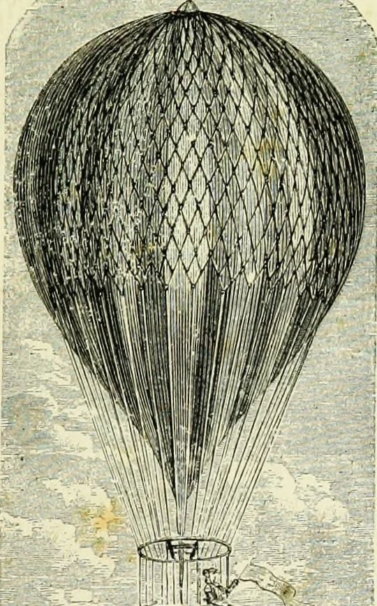 An illustration from Les aérostats, 1887, leaf 58