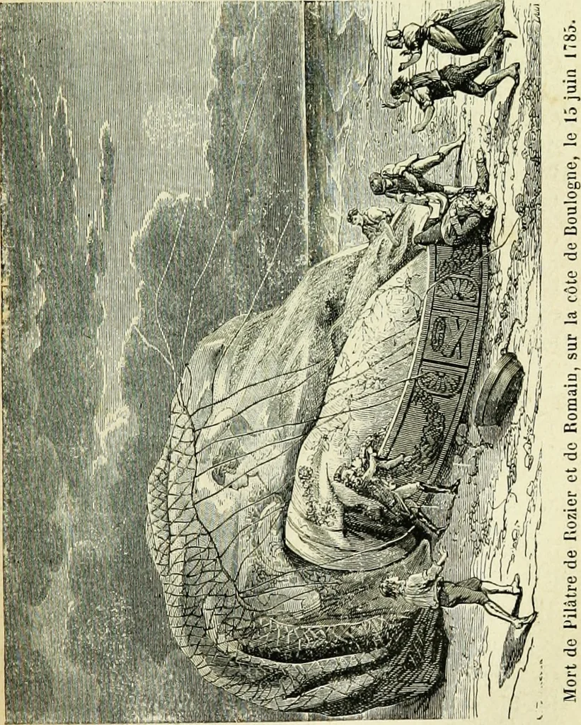 An illustration from Les aérostats, 1887, leaf 72