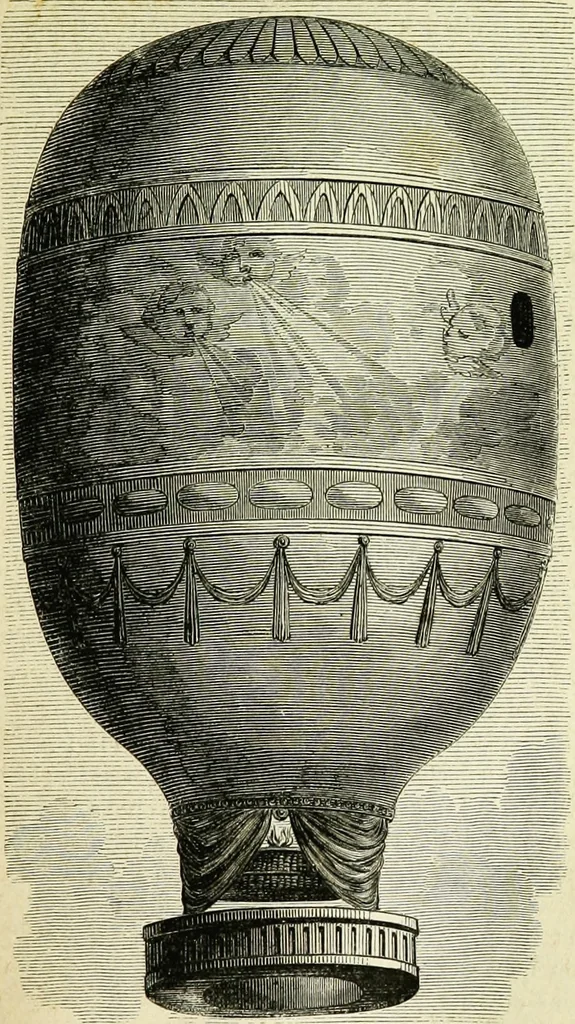 An illustration from Les aérostats, 1887, leaf 76