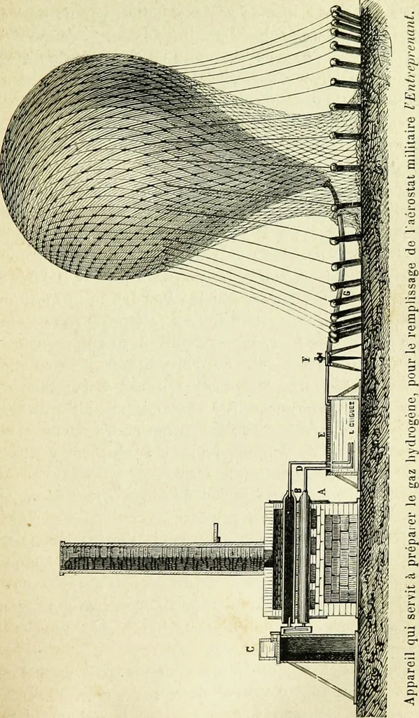 An illustration from Les aérostats, 1887, leaf 80