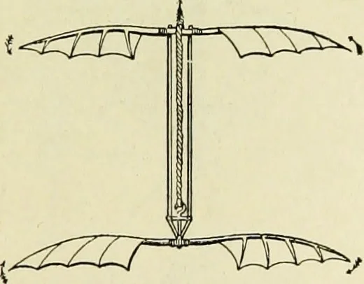 An illustration from La navigation aérienne : l'aviation et la direction des aérostats dans les temps anciens et modernes, 1886, leaf 132
