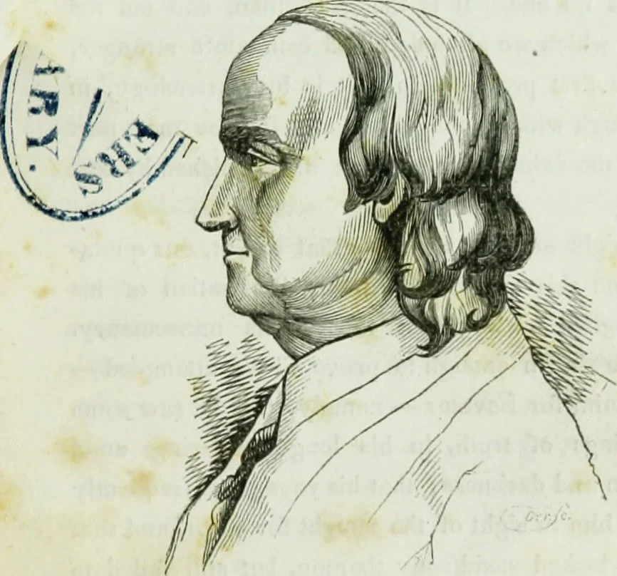 An illustration from History and progress of phrenology. (Read before the Western phrenological society, at Buffalo,), 1839, leaf 40
