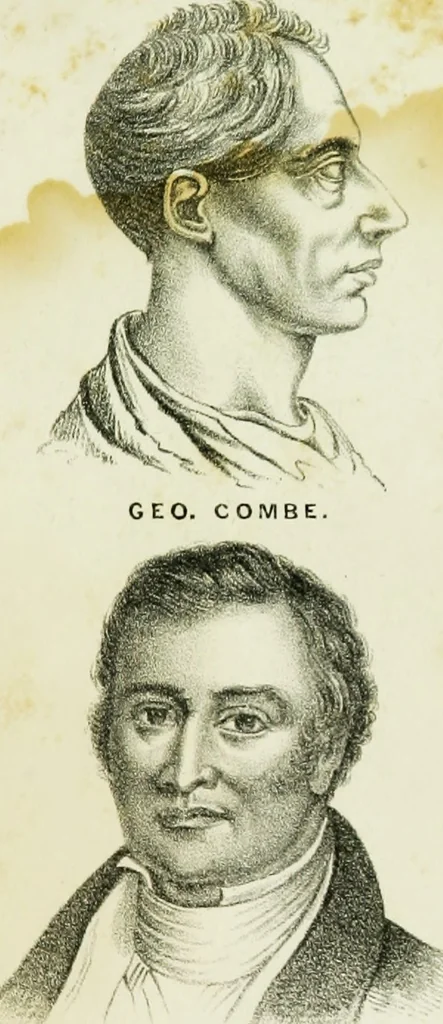 An illustration from History and progress of phrenology. (Read before the Western phrenological society, at Buffalo,), 1839, leaf 8