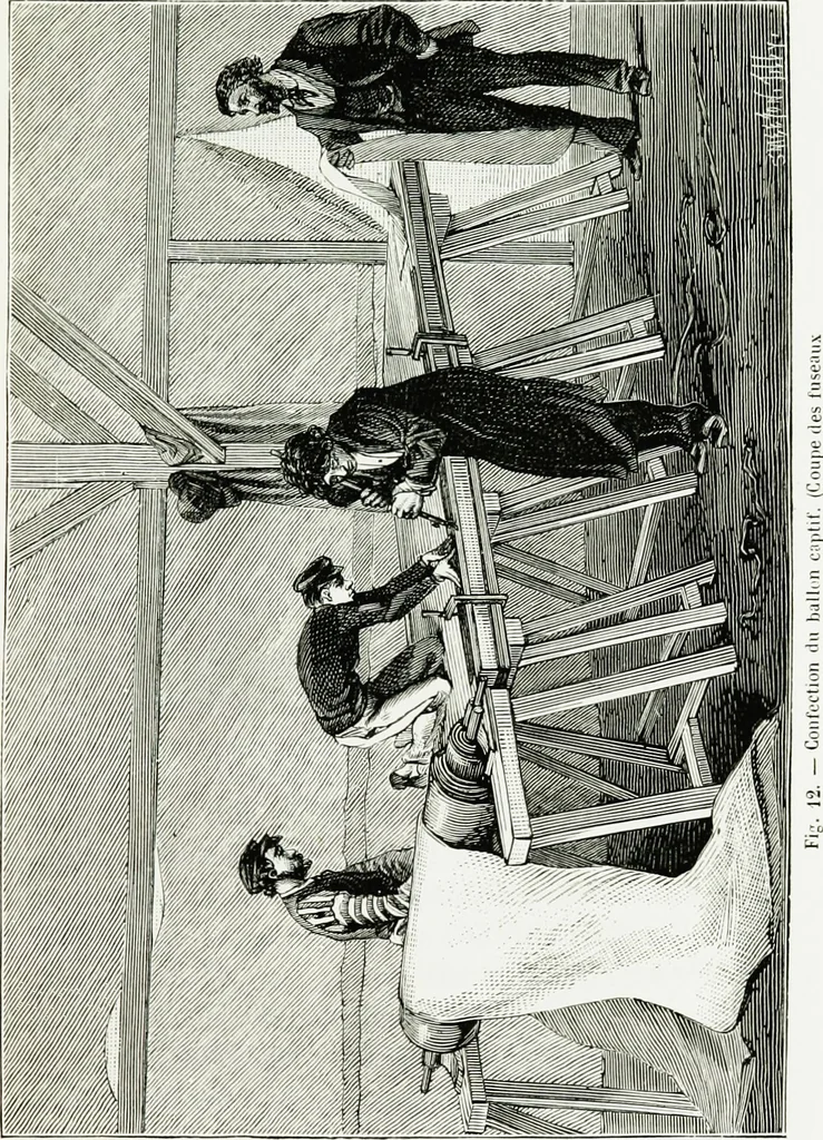 An illustration from Le grand ballon captif à vapeur de M. Henry Giffard : cour des Tuileries--Paris, 1878, 1878, leaf 40