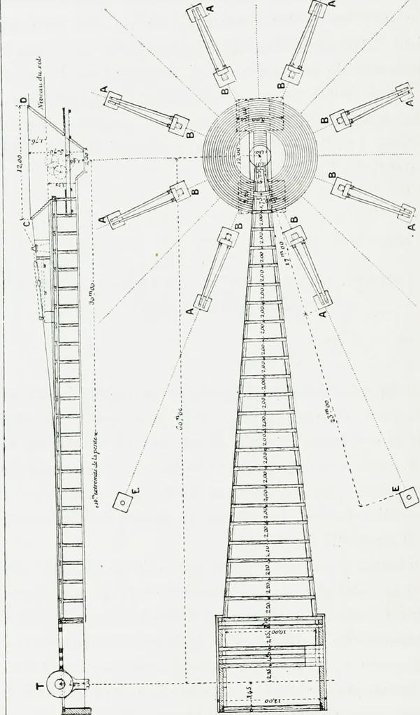 An illustration from Le grand ballon captif à vapeur de M. Henry Giffard : cour des Tuileries--Paris, 1878, 1878, leaf 51