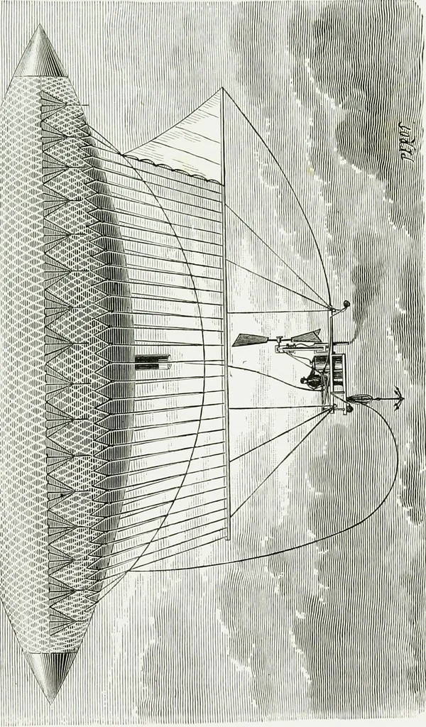 An illustration from Le grand ballon captif à vapeur de M. Henry Giffard : cour des Tuileries--Paris, 1878, 1878, leaf 90
