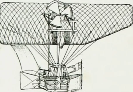 An illustration from Bibliographie aéronautique : catalogue de livres d'histoire, de science, de voyages et de fantaisie, traitant de la navigation aérienne ou des aérostats, 1887, leaf 41