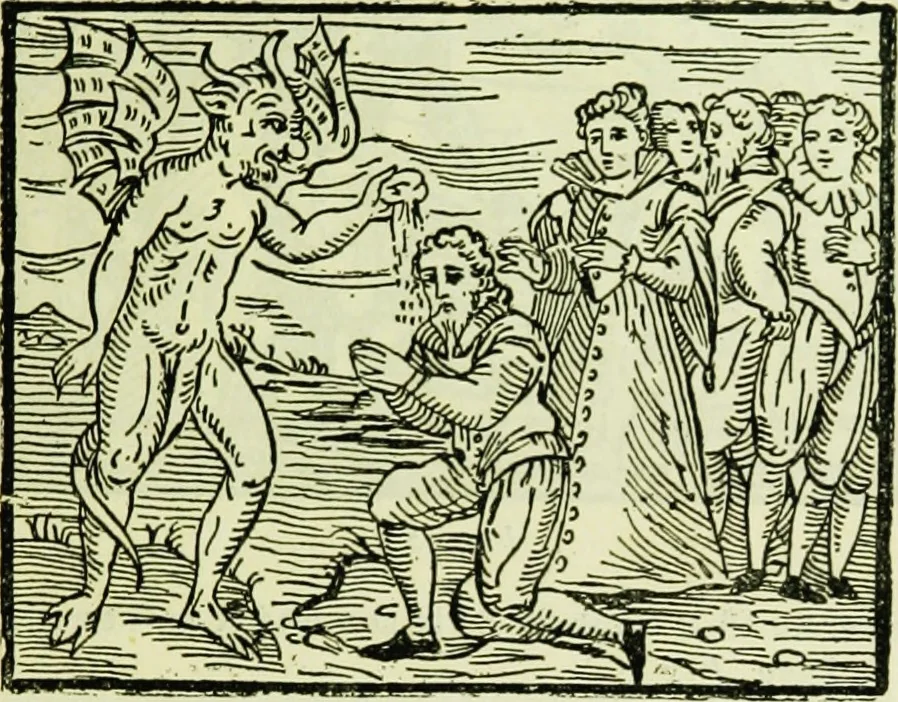 An illustration from Le sabbat de sorciers, 1890, leaf 18
