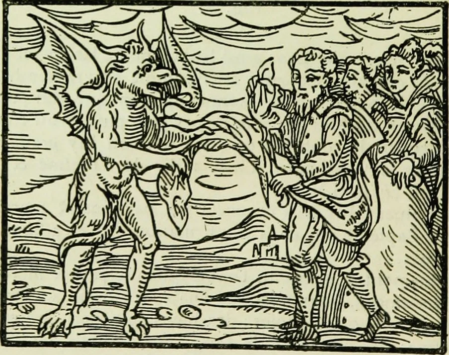 An illustration from Le sabbat de sorciers, 1890, leaf 19