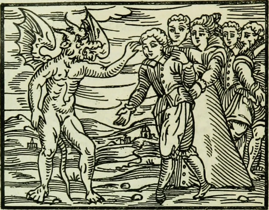 An illustration from Le sabbat de sorciers, 1890, leaf 19