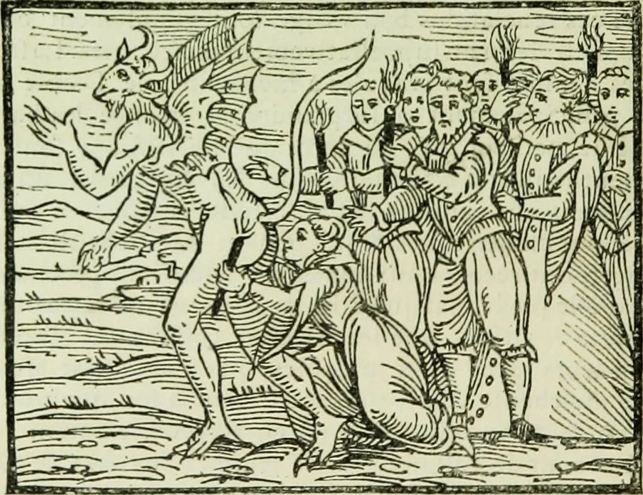 An illustration from Le sabbat de sorciers, 1890, leaf 25