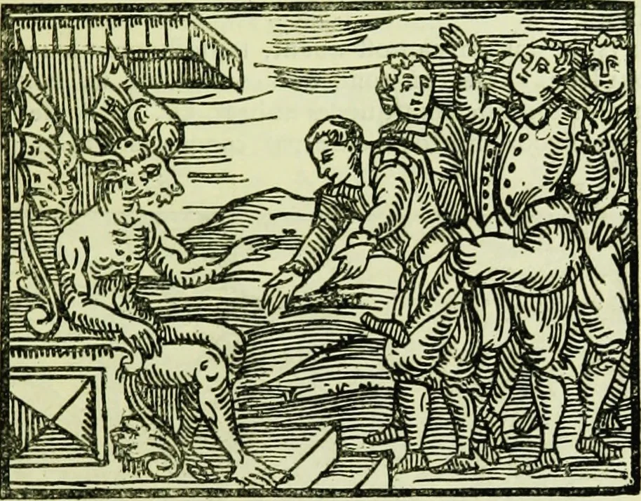 An illustration from Le sabbat de sorciers, 1890, leaf 26