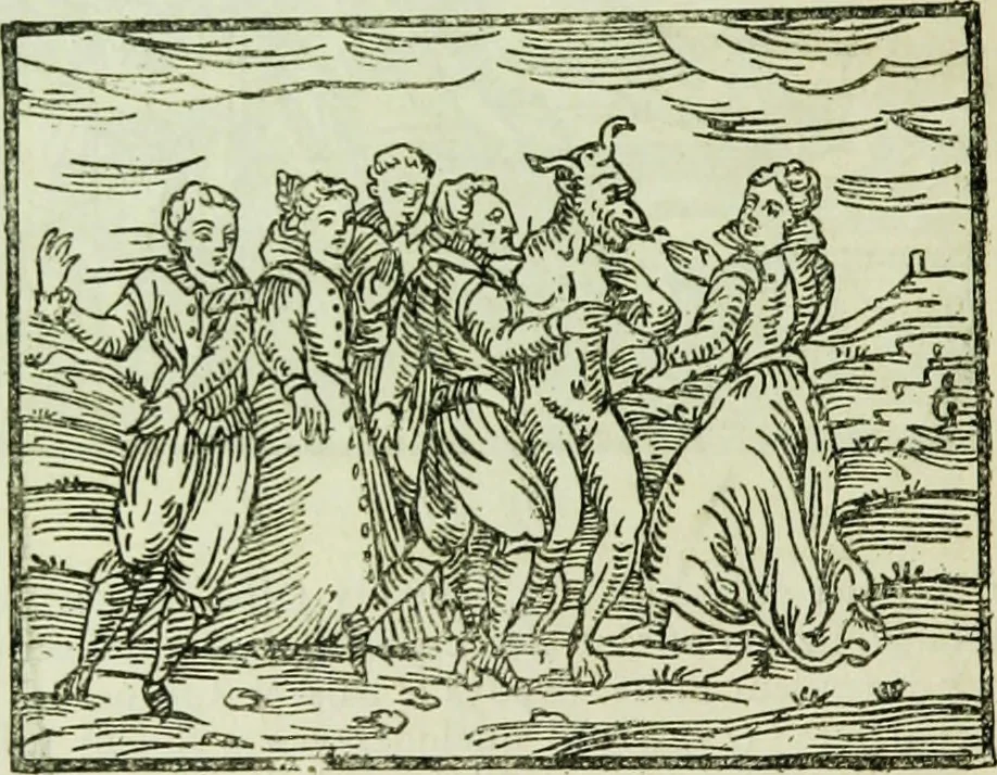 An illustration from Le sabbat de sorciers, 1890, leaf 27