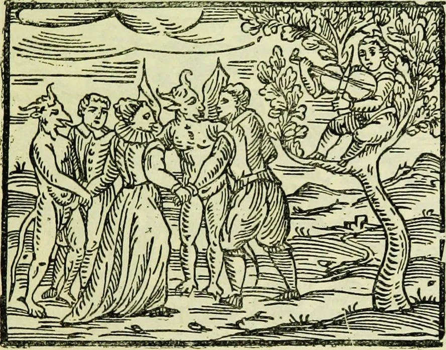 An illustration from Le sabbat de sorciers, 1890, leaf 28