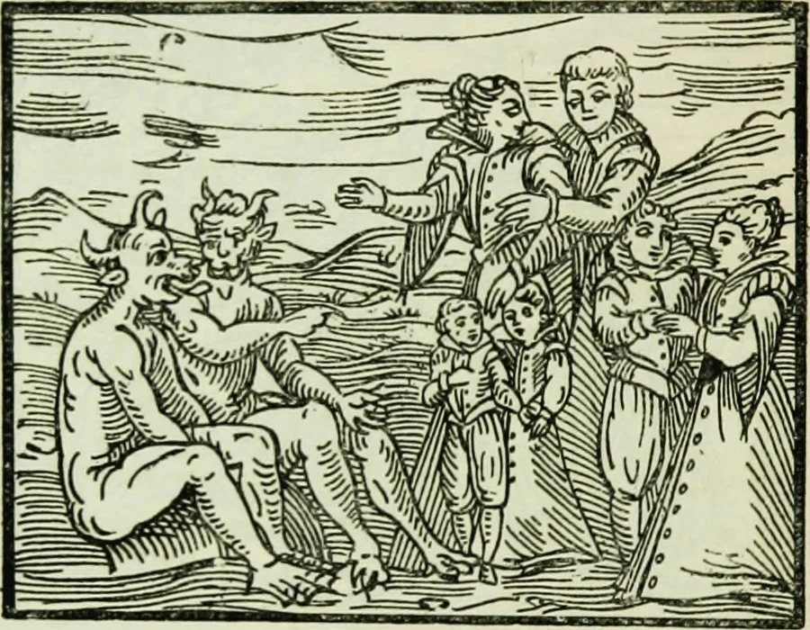 An illustration from Le sabbat de sorciers, 1890, leaf 29