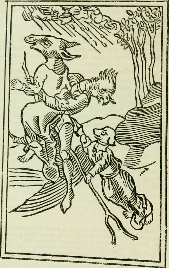 An illustration from Le sabbat de sorciers, 1890, leaf 31