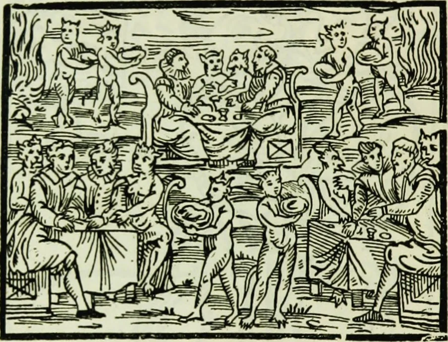 An illustration from Le sabbat de sorciers, 1890, leaf 33