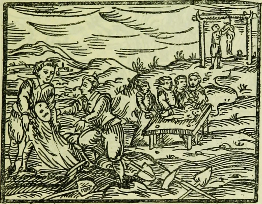 An illustration from Le sabbat de sorciers, 1890, leaf 36