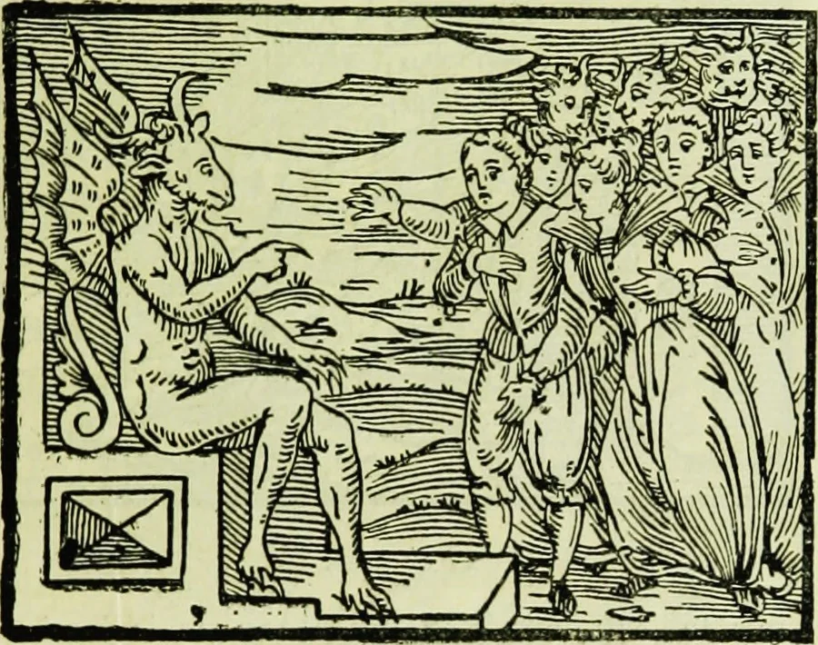 An illustration from Le sabbat de sorciers, 1890, leaf 40