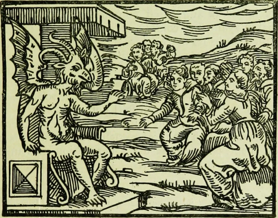 An illustration from Le sabbat de sorciers, 1890, leaf 42