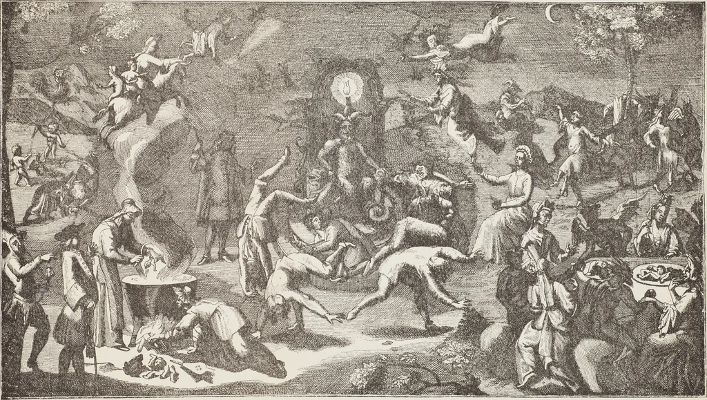 An illustration from Le sabbat de sorciers, 1890, leaf 44