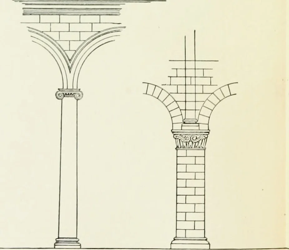 An illustration from A short history of architecture, 1897, leaf 181