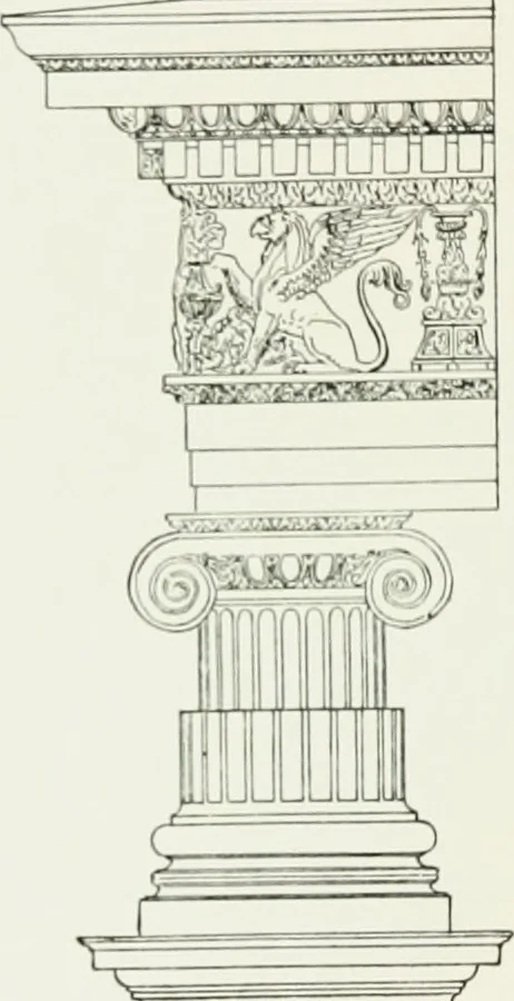 An illustration from A short history of architecture, 1897, leaf 97