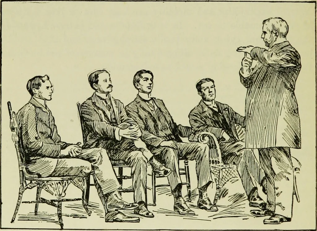 An illustration from Hypnotism and hynotic suggestion; a treatise on the uses and possibilities of hynotism, suggestion and allied phenomena, 1900, leaf 53