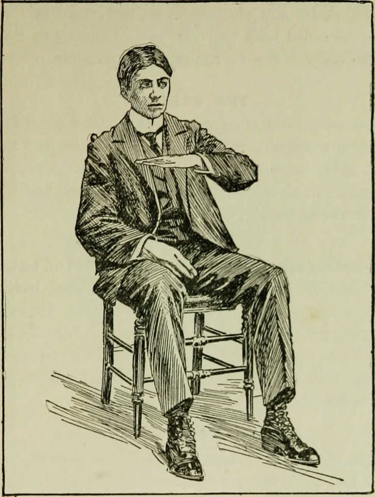An illustration from Hypnotism and hynotic suggestion; a treatise on the uses and possibilities of hynotism, suggestion and allied phenomena, 1900, leaf 56