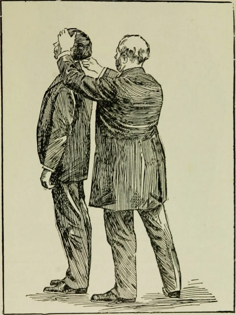 An illustration from Hypnotism and hynotic suggestion; a treatise on the uses and possibilities of hynotism, suggestion and allied phenomena, 1900, leaf 58