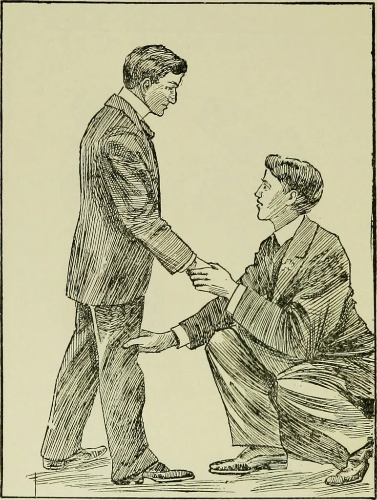 An illustration from Hypnotism and hynotic suggestion; a treatise on the uses and possibilities of hynotism, suggestion and allied phenomena, 1900, leaf 65