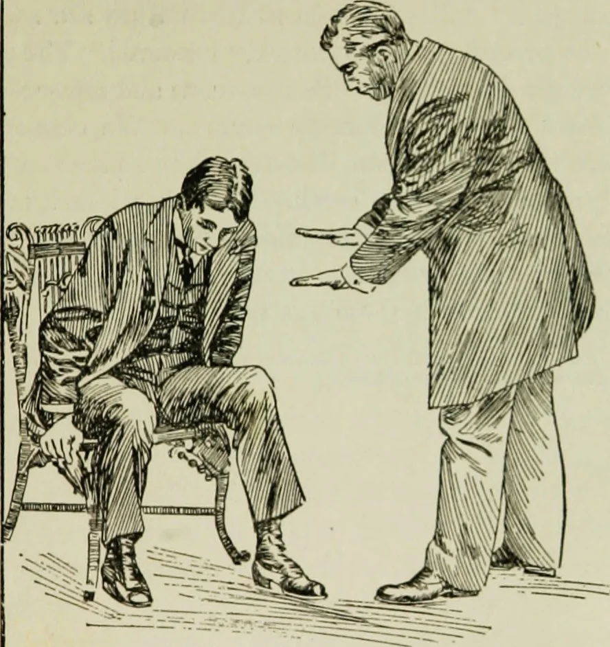 An illustration from Hypnotism and hynotic suggestion; a treatise on the uses and possibilities of hynotism, suggestion and allied phenomena, 1900, leaf 68