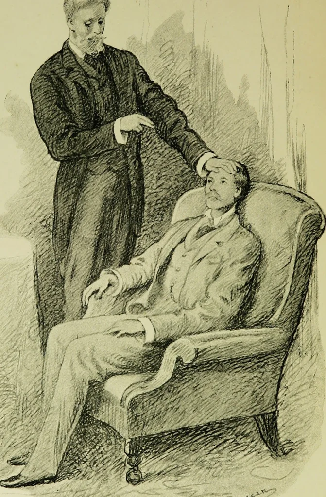 An illustration from Psycho-therapeutics : or, treatment by hypnotism and suggestion, 1891, leaf 63
