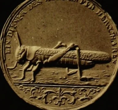 An illustration from Pestilentia in nummis. Geschichte der grossen Volkskrankheiten in numismatischen Documenten. Ein Beitrag zur Geschichte der Medicin und der Cultur, 1882, leaf 209