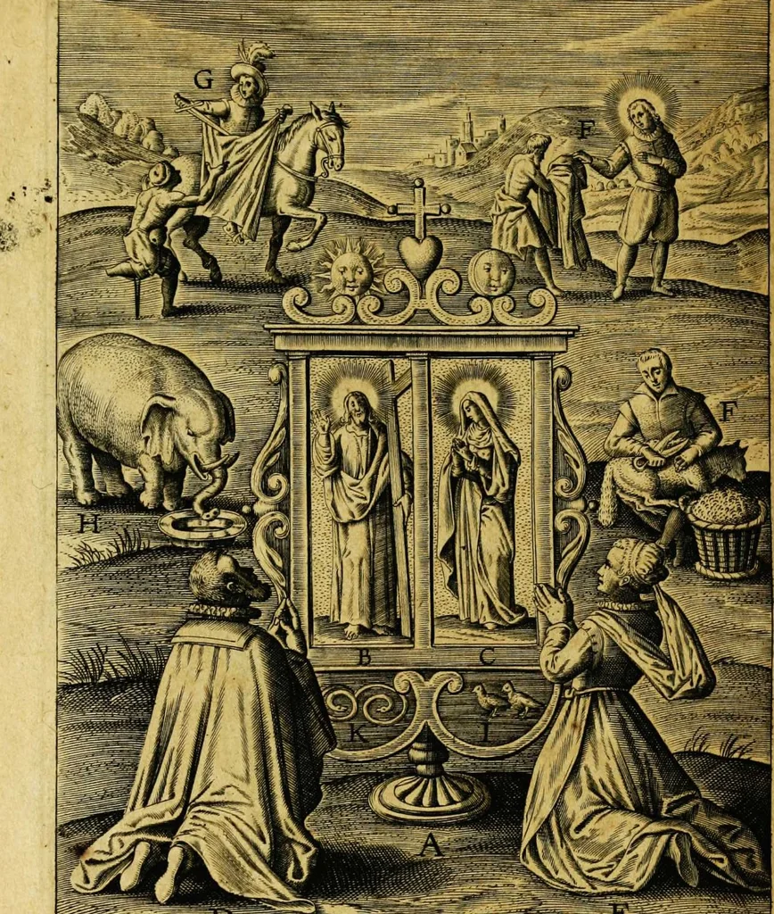An illustration from Duodecim specula deum aliquando videre desideranti concinnata, 1610, leaf 146