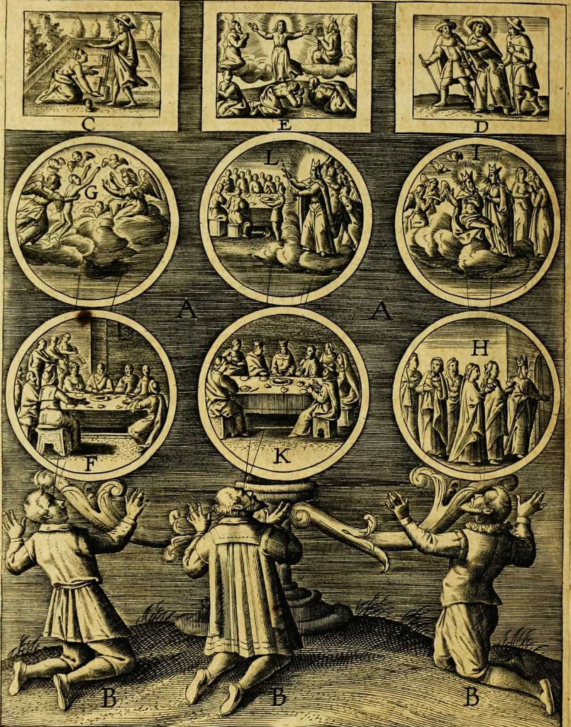 An illustration from Duodecim specula deum aliquando videre desideranti concinnata, 1610, leaf 162