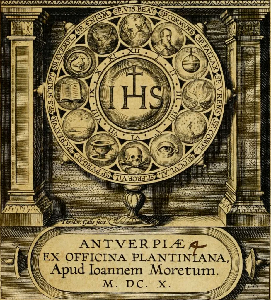 An illustration from Duodecim specula deum aliquando videre desideranti concinnata, 1610, leaf 7