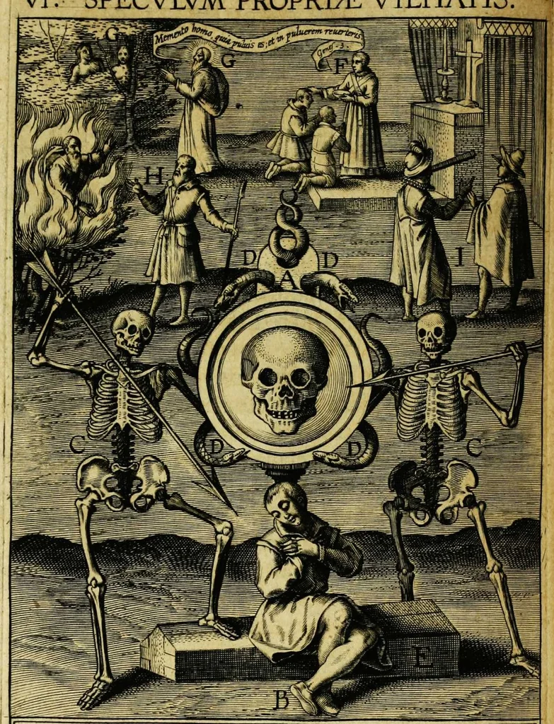 An illustration from Duodecim specula deum aliquando videre desideranti concinnata, 1610, leaf 88